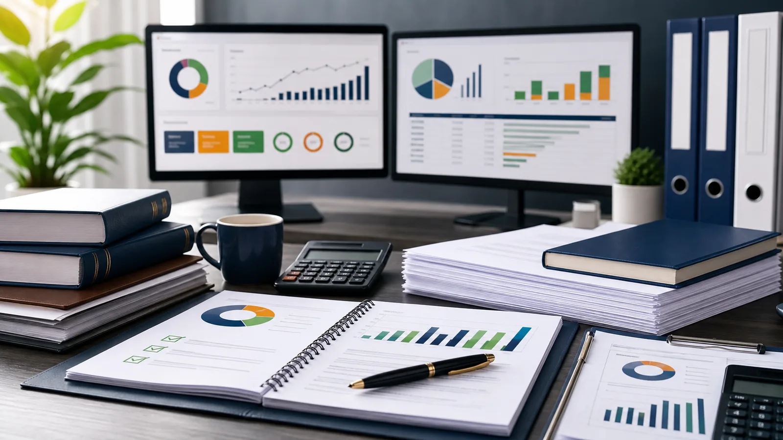 Accounting, bookkeeping, payroll and virtual CFO reporting dashboard