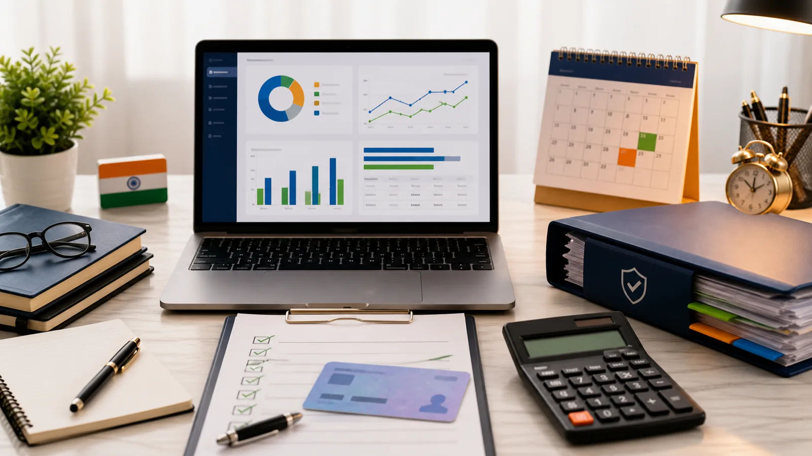 Income tax return filing and ITR checklist dashboard for Indian taxpayers